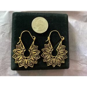 4030 NIP Morrocan Style Earrings Artisan Tribal Boho Ethnic Bohemian Mandala